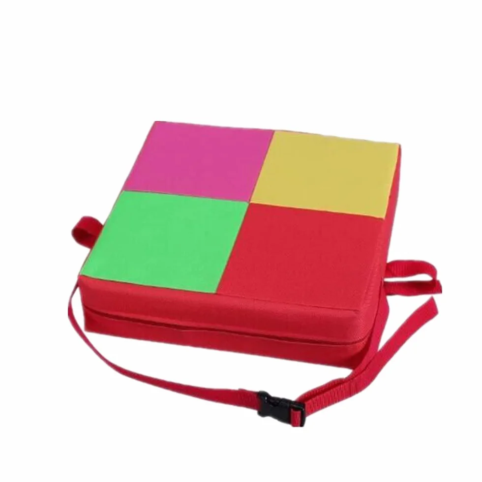 Chickwin Cuscino Rialzo Sedia per Bambini, Kawaii Cuscino Alzasedia per Bambini, Smontabile, Regolabile, Lavabile, con Cinghie per Sedia (Colorato,32x32x8cm)