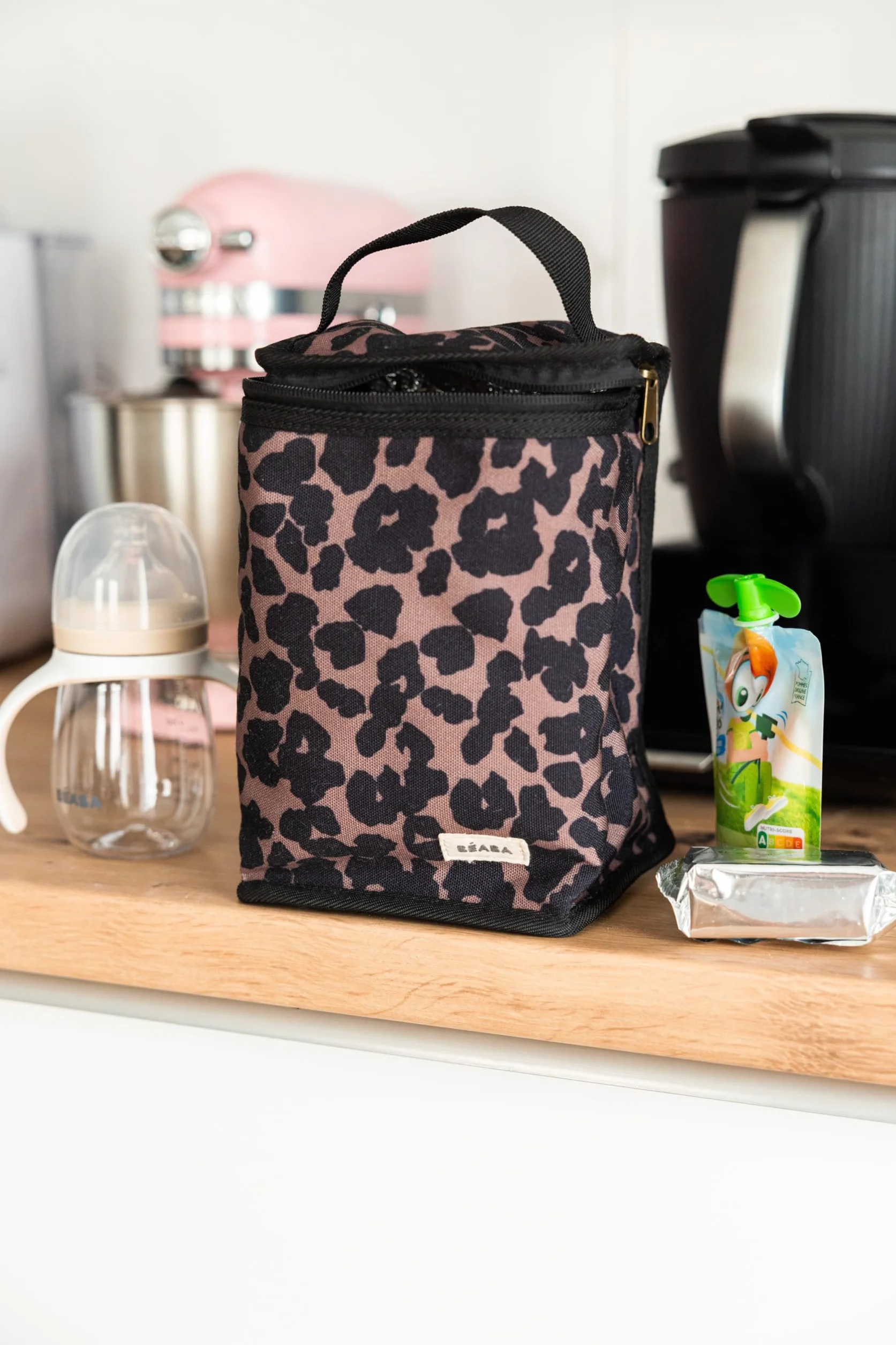 BÉABA - Borsa Termica Portapasto per Neonati, Contenitore Molto Capiente, Tasca per Biberon, Borsa per Trasportare Pasti Completi, Pieghevole, Materiale Morbido e Impermeabile