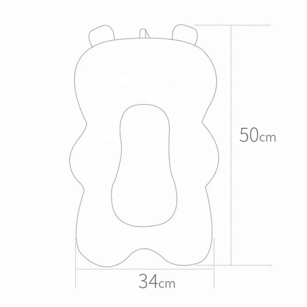 aniceday Cuscino per vasca da bagno per neonato, con supporto per sedile da bagno, galleggiante, per neonati e neonati, 0-6 mesi (panda, colore: bianco)