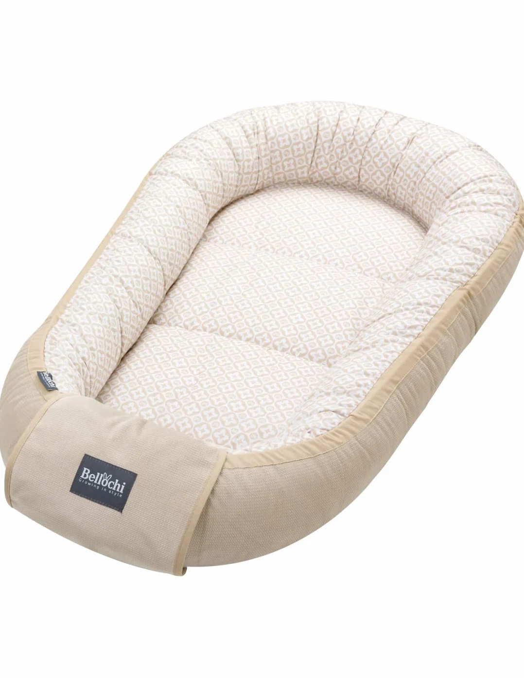 Bellochi Riduttore Lettino per Neonato, Riduttore per Culla - Antisoffoco, Cotone e Velluto - Cuscino Riduttore, Cocoon a Baby, Baby Nest - 90 x 60 cm (Lux)