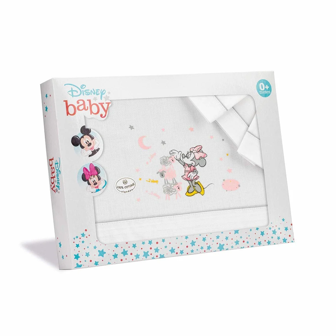 Interbaby Set Lenzuola Per Lettino 70X140 Disney Minnie Bianco E Grigio - 340 g