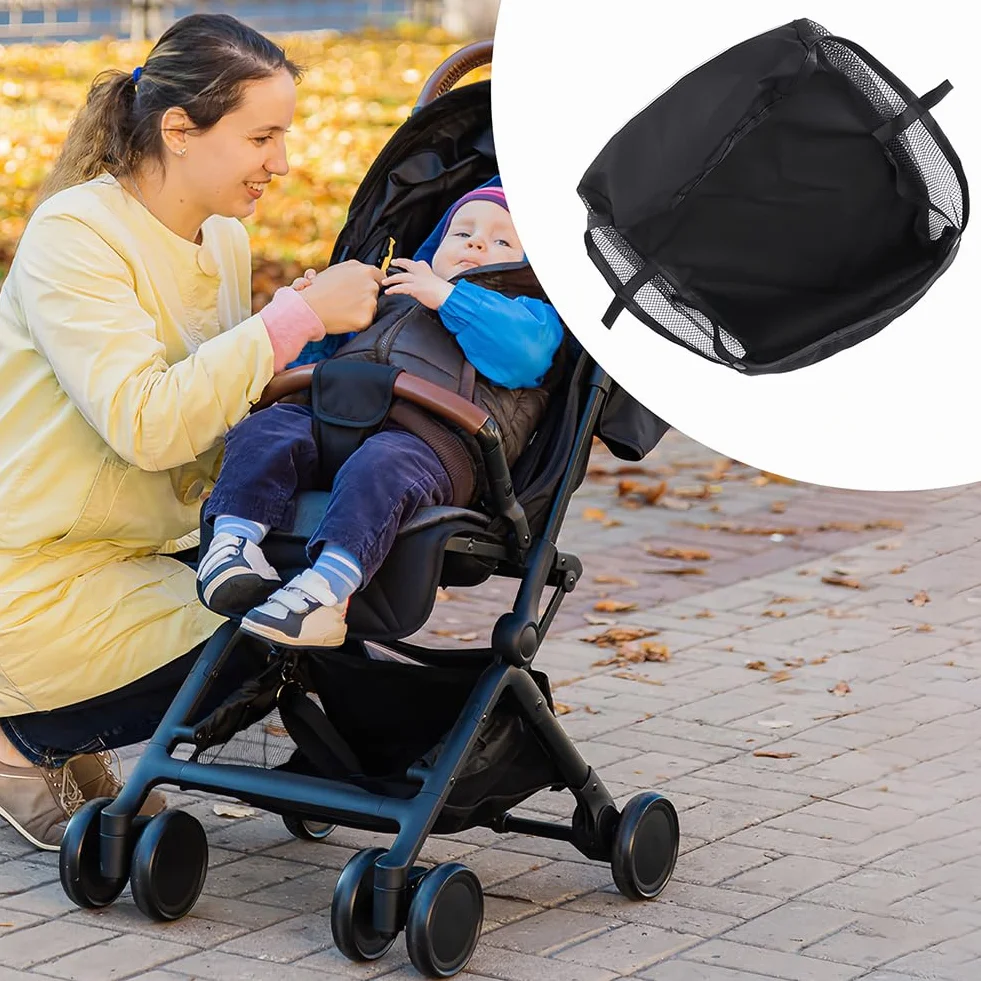 Joyzan Cestino per Passeggino, Borsa Portaoggetti Universale Riporre I Prodotti del Bambino Resistente alla Polvere Organizer Fondo da Appendere al Passeggini Borse Carrozzina Pannolini Posizioname