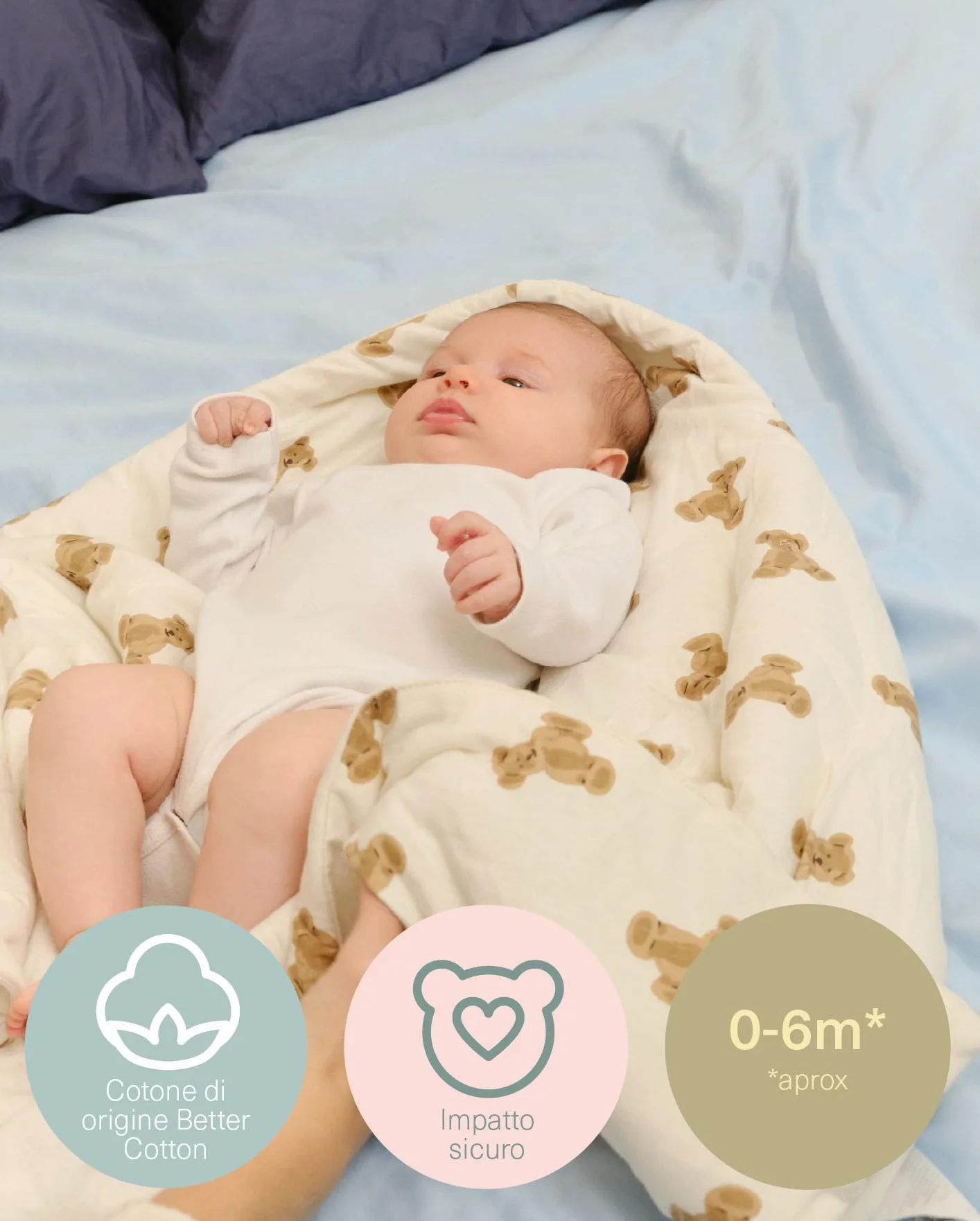 molis&co - Sacco Passeggino Invernale, Primavera e Autunno TOG 2.5 - Coperte Passeggino Universale - 100% Sacco Termico Cotone (OEKO-TEX 100) - Sacco a Pelo