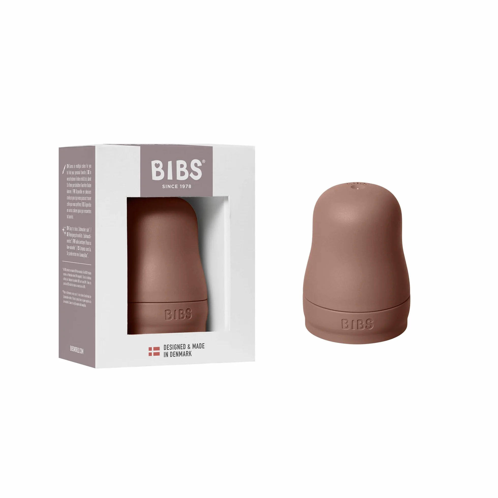 Set di tappi per biberon BIBS - Senza BPA, include tappo, chiusura di sicurezza e tappo a vite - Compatibile con i biberon BIBS (acquistabili separatamente) - Woodchuck