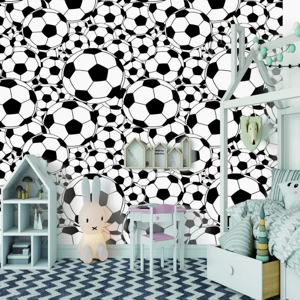 Adesivo da parete 3D da parete da calcio, per soggiorno, camera da letto, cameretta dei bambini, 300 cm x 210 cm