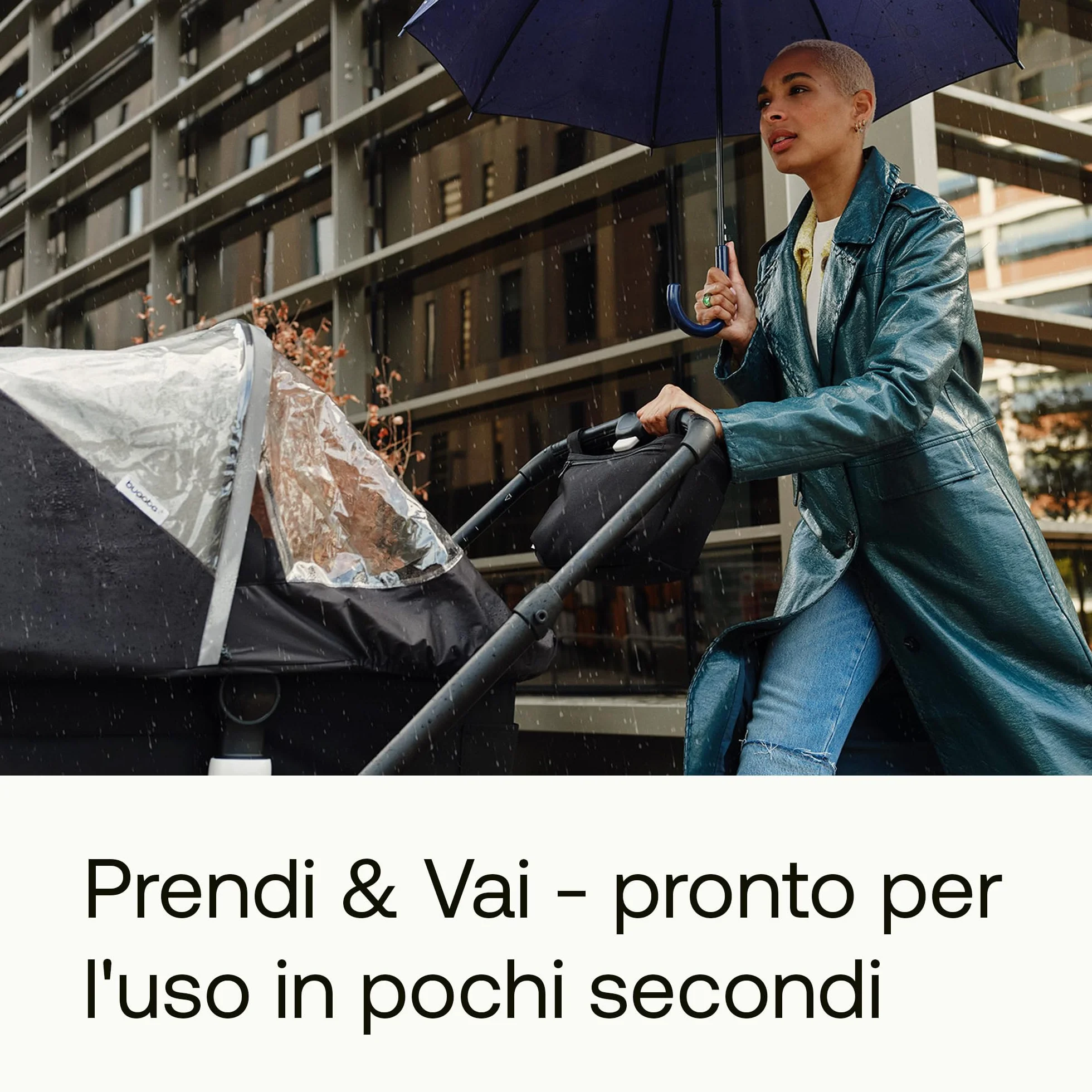 Bugaboo Organizer Multitasche Passeggino, Compatto e con Tasche Facili da Raggiungere, Accessorio Indispensabile per gli Oggetti Essenziali del Tuo Bambino, in Grey Melange