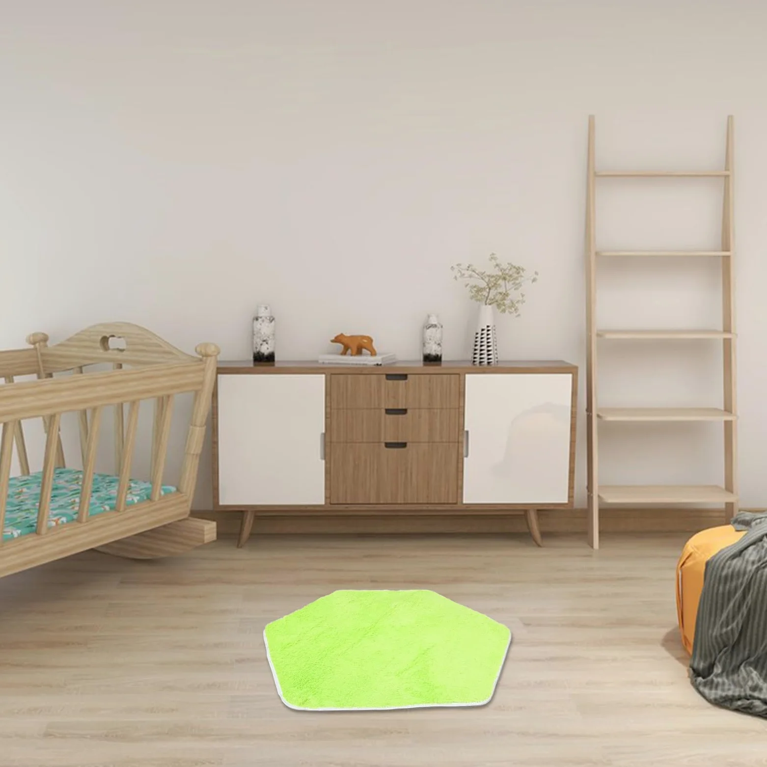 Tappeto Esagonale Morbido in Velluto per Bambini, Protegge la Pelle Delicata, Adatto a Camerette e Soggiorni, Tappetino Gioco Play Mat Innovativo per Neonati e Bambini