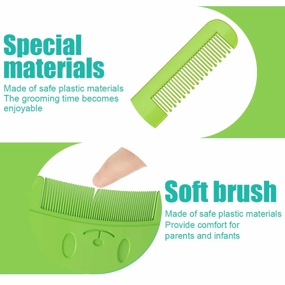 Spazzola da Bagno 3 Pezzi Pettine Neonato - Pettine Crosta Lattea in Silicone per Massaggio Cuoio Capelluto, Spazzola per Bambini (B)