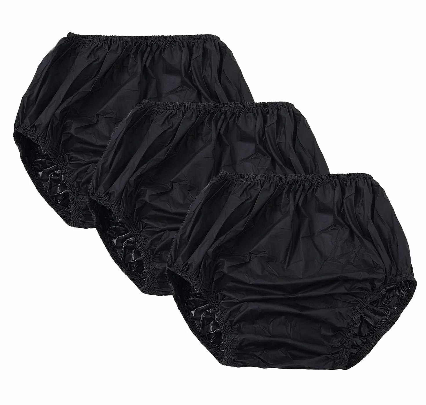 Mutande In Plastica Mutande Lavabili E Impermeabili Per Incontinenza, Pannoloni Per Anziani A Mutandina Pannolini Coprenti Per Anziani, Uomini E Donne Adulti, Confezione Da 3 Pezzi B,Waist 55cm