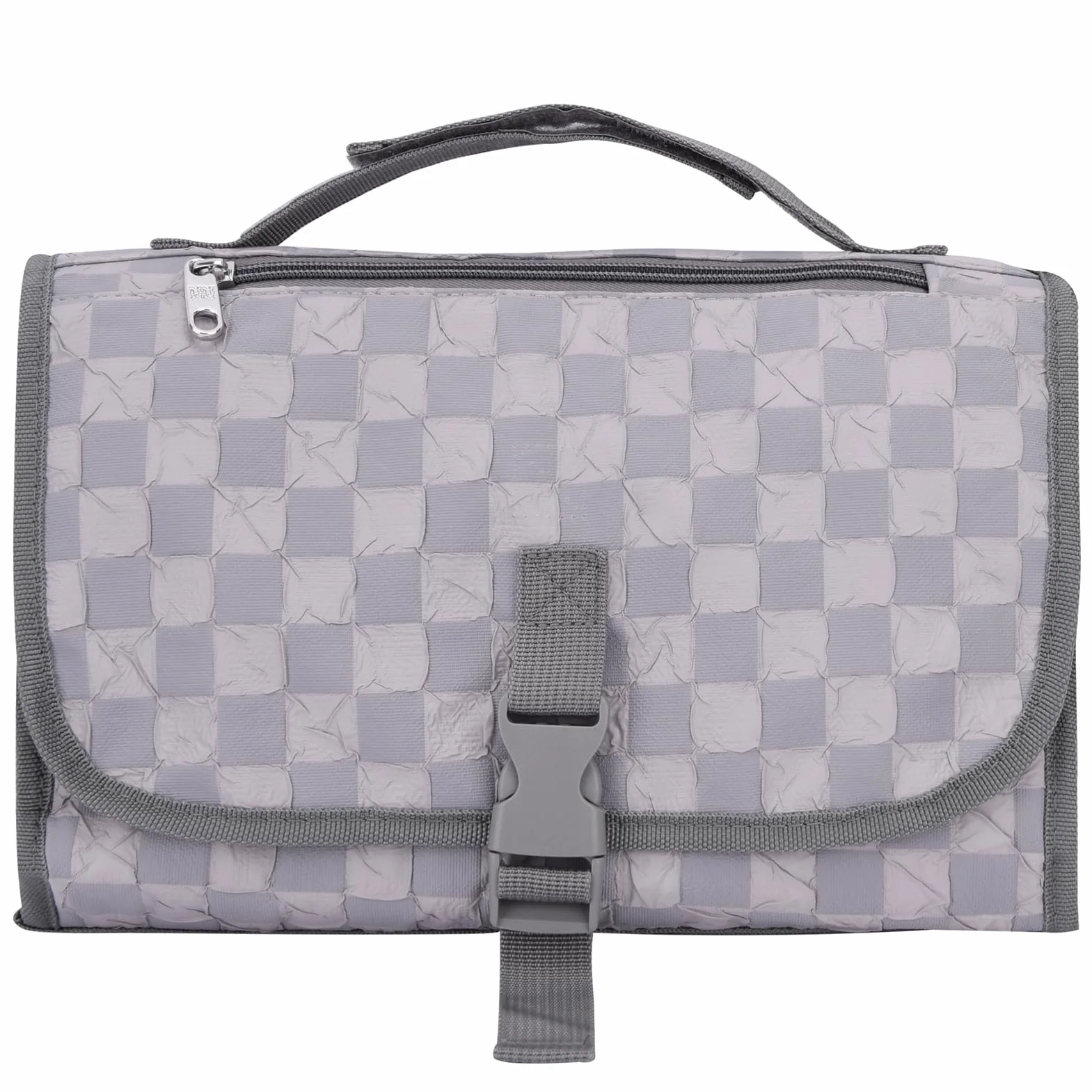 Bebamour Fasciatoio portatile con salviettine tascabili da viaggio con cuscino per la testa per neonati impermeabile pannolini fasciatoio essenziali per neonati,Khaki