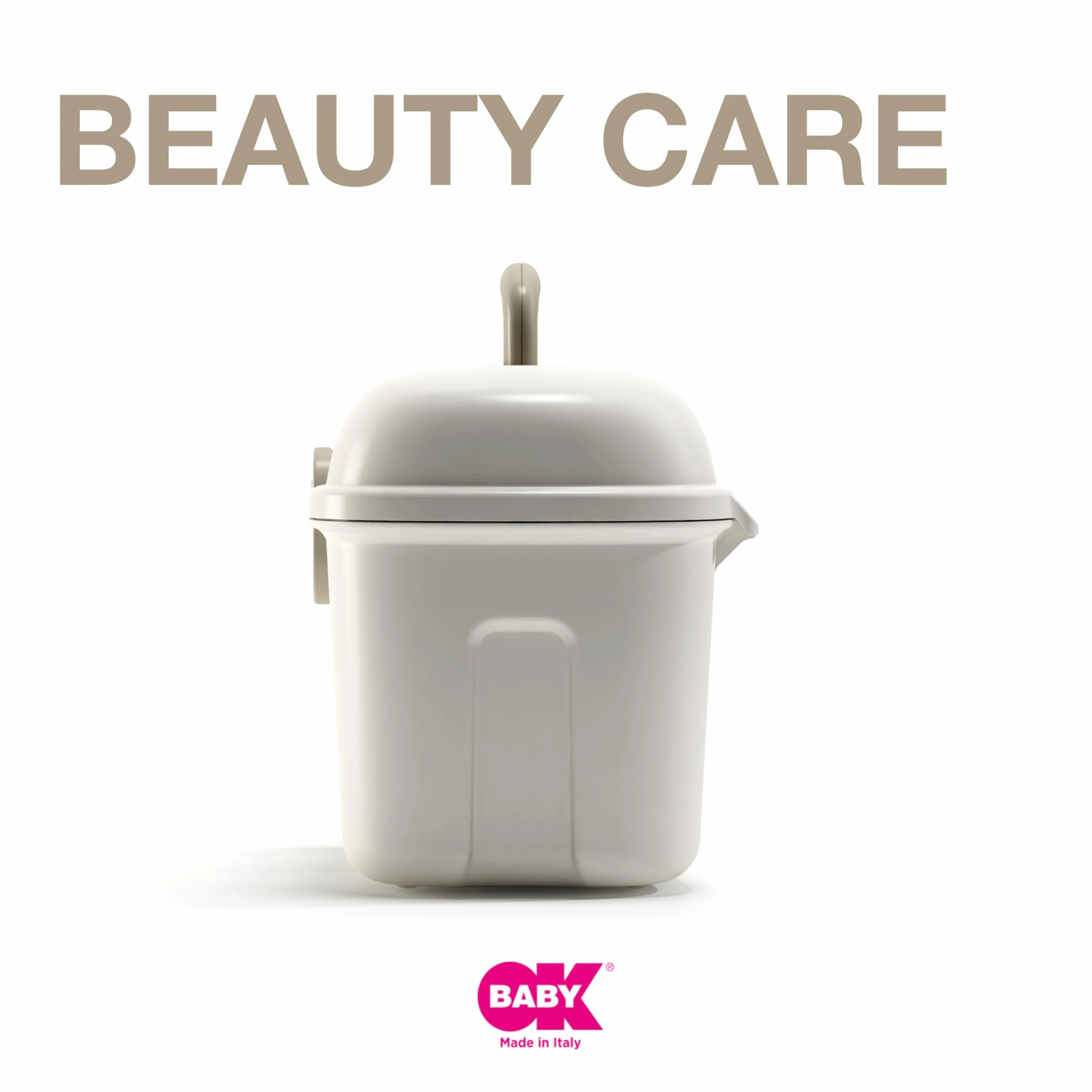 OKBABY Beauty Care - Pratico Bauletto da Viaggio per Organizzazione e Trasporto dell'Occorrente per il Bambino - Bianco
