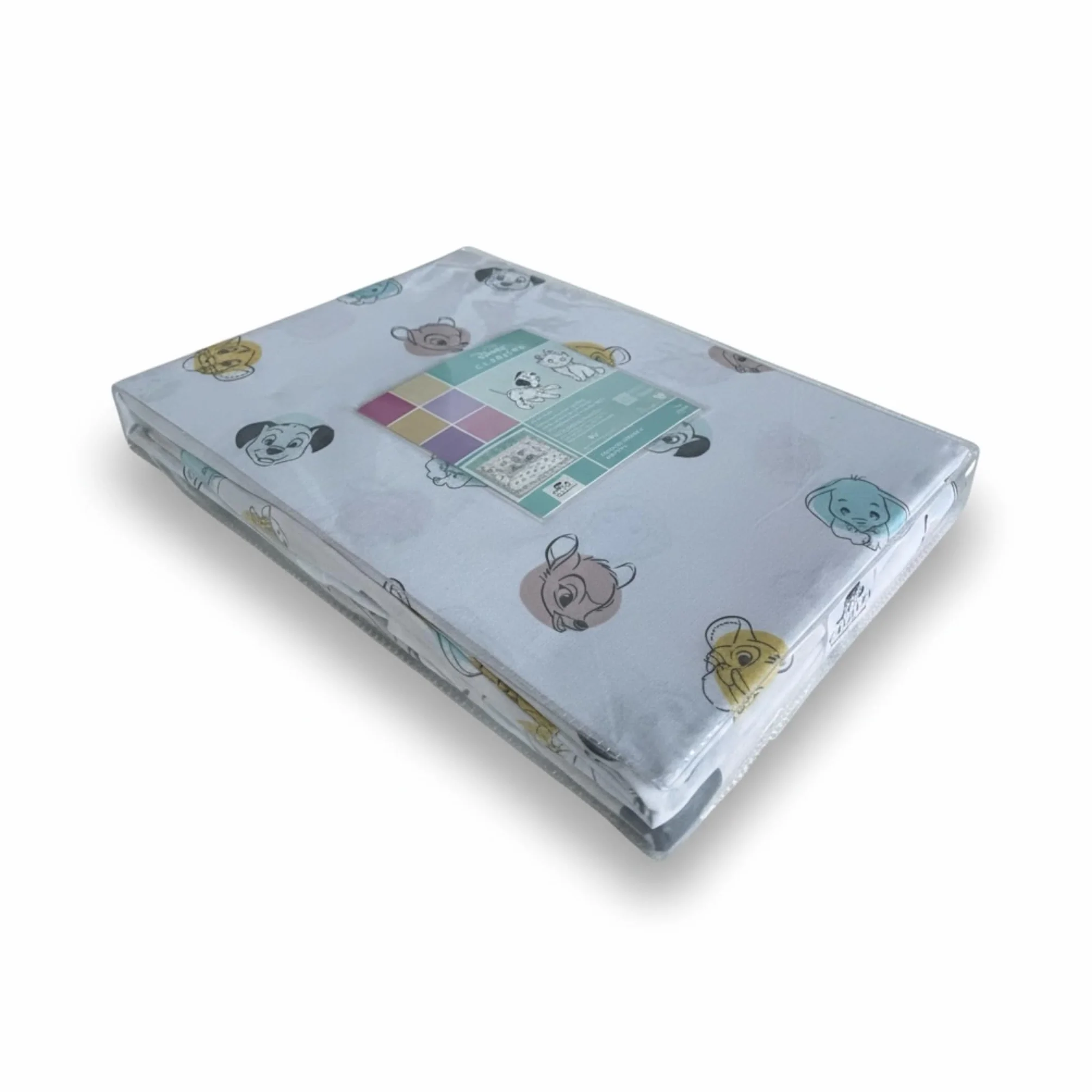 Caleffi Completo Lenzuola Culla Lettino con Sbarre Art. Pets Baby in 100% Cotone – Set 3 Pezzi con Federa Double Face