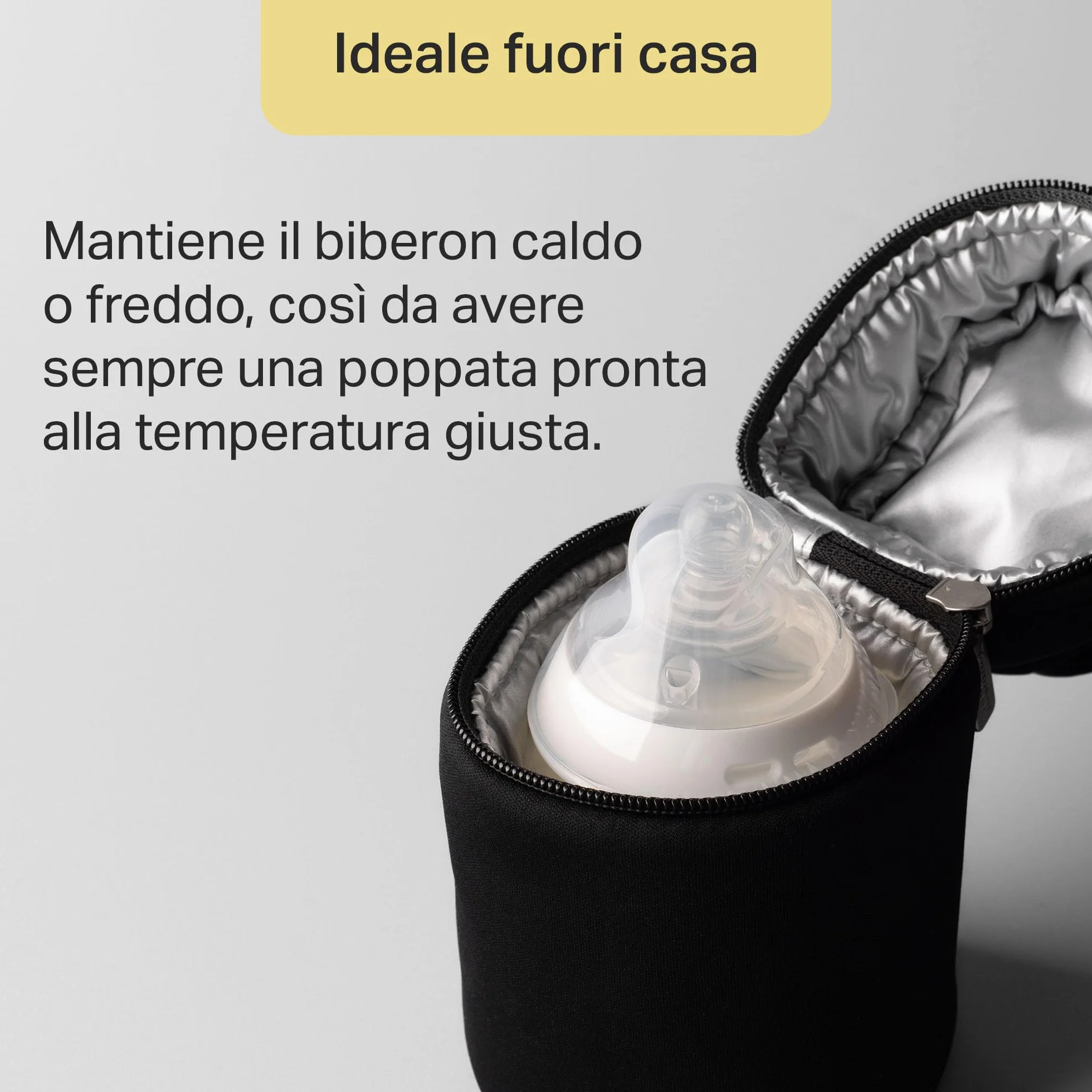 Tommee Tippee Portabiberon termici per biberon Natural Start, confezione da 2, portatili e leggeri, mantengono l’acqua calda o fredda, con cinghia regolabile