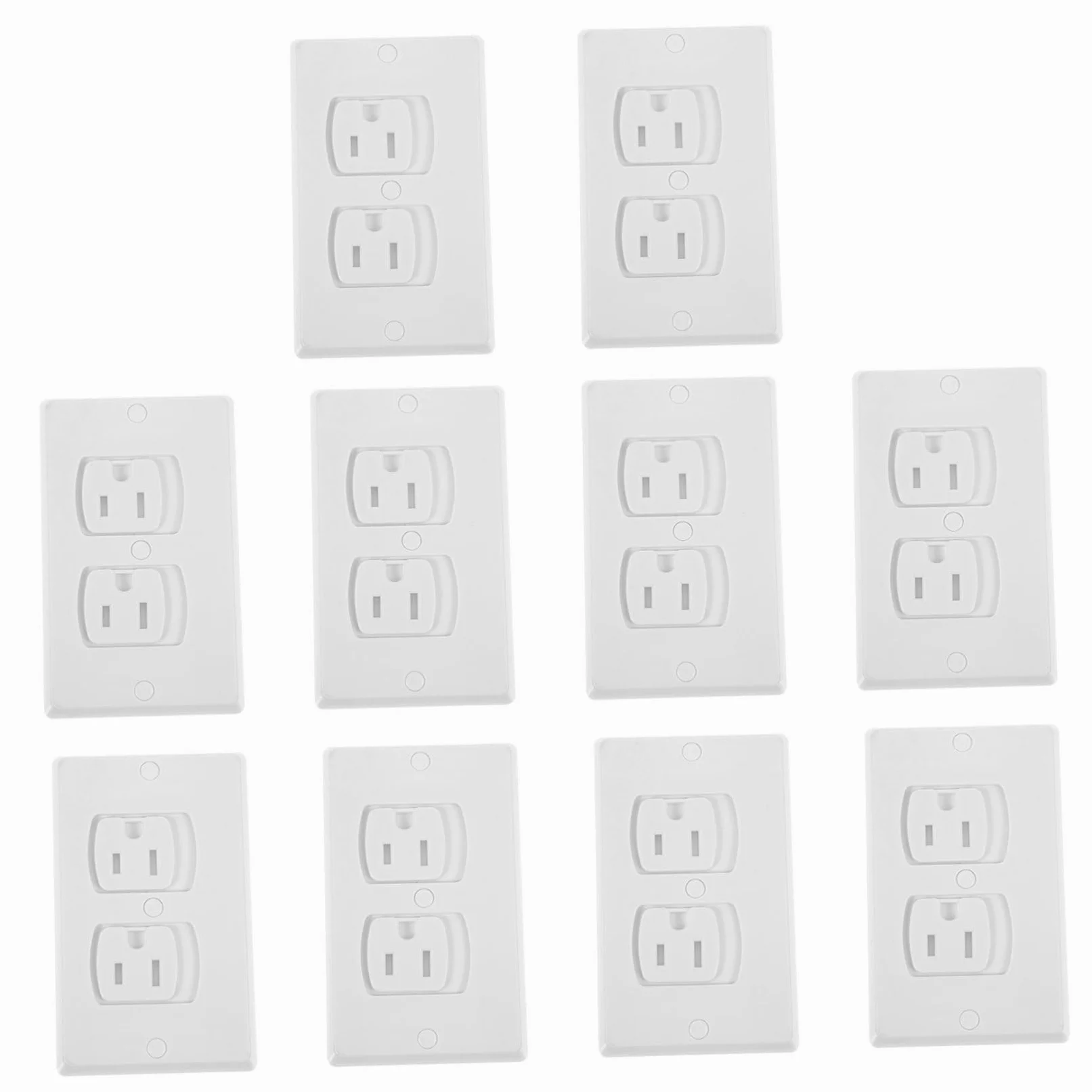 TOYANDONA 10pezzi Copriprese Elettriche in Abs Coprispine Di Sicurezza Per Ragazzo Ragazza Ragazza Tappi Per Prese Muro Con Viti Isolati e Resistenti Per Proteggere Le Prese Domestiche
