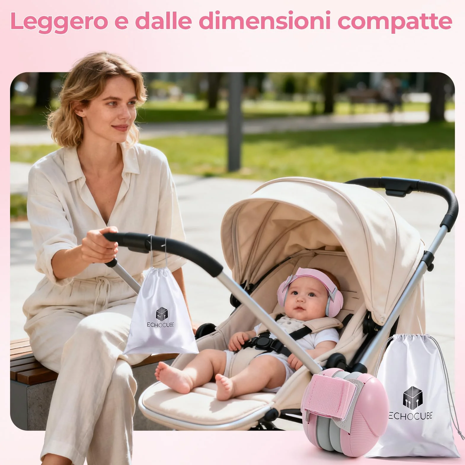 Protezioni auricolari per Neonati, Cuffie per Neonati Antirumore da 25dB per Bambini da 0 a 48 Mesi, Cuffie per Neonato con Cancellazione del Rumore per Aereo e Sonno