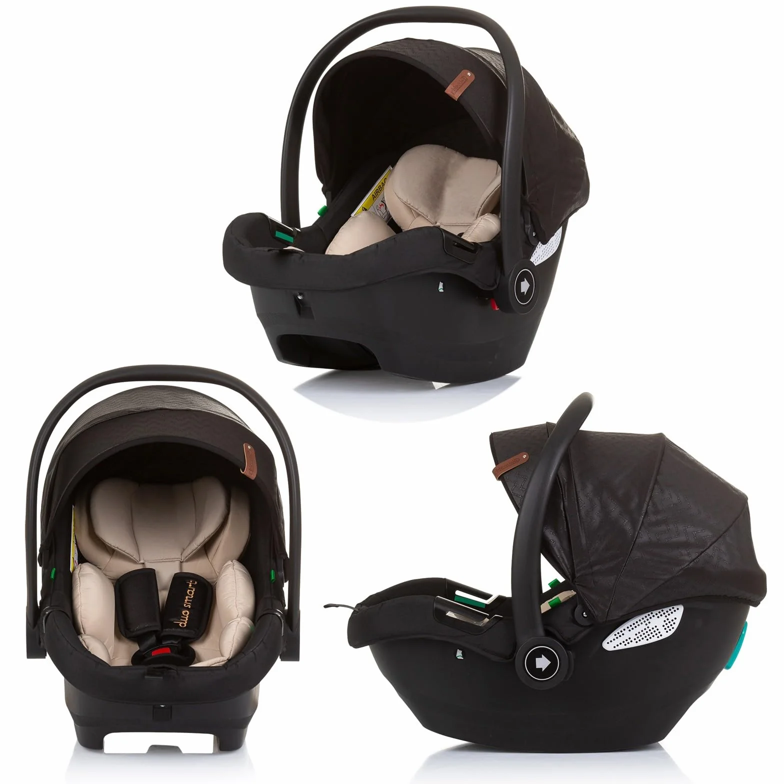 DUO SMART - Passeggino gemelli o bambini stretti, larghezza 79 cm, nero + 2 accoglienti neri