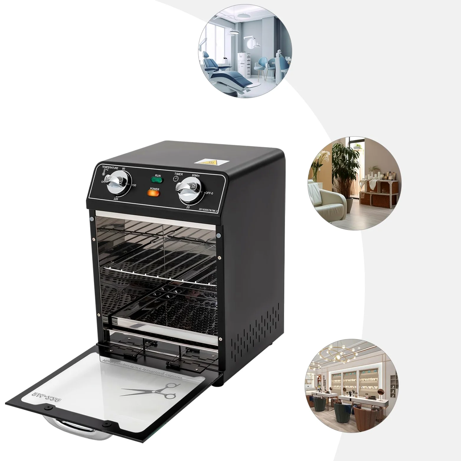 Sterilizzatore antivirus ad alta temperatura, compatto portatile, sterilizzatore ad alta temperatura, adatto per la disinfezione di asciugamani, strumenti per unghie, strumenti per parrucchieri,