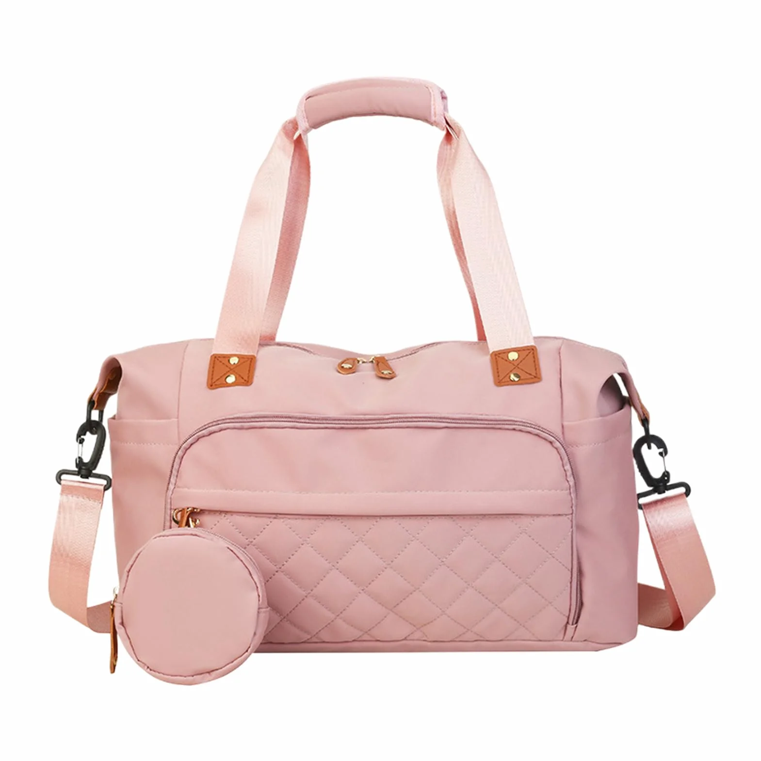 Spaziosa borsa organizer per pannolini, borsa fasciatoio per sezioni laterali isolate, accessorio in tessuto resistente all'acqua con fasciatoio, contenitore per le forniture, zaino per genitori