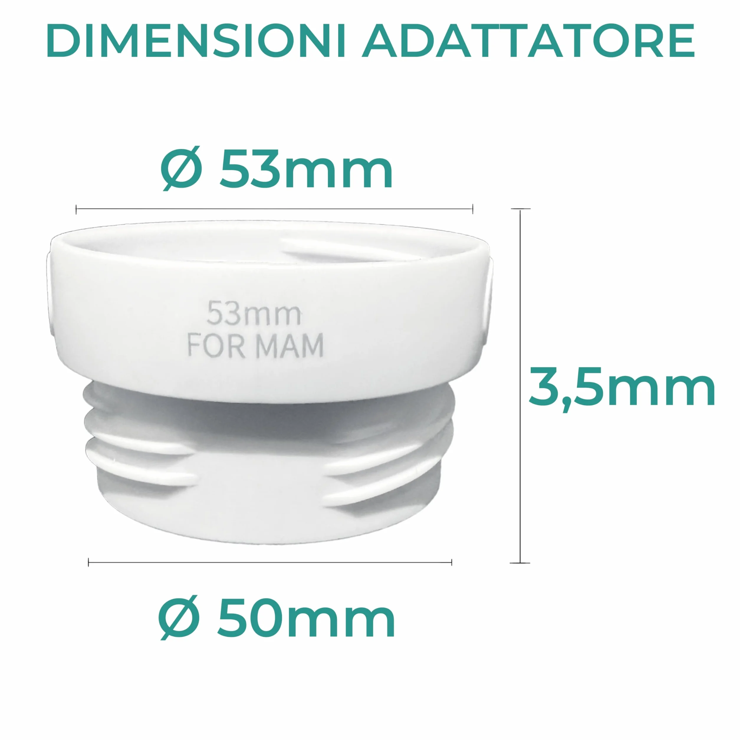 MANAMI - Adattatore per Biberon MAM - Adattatore Scaldabiberon - Compatibile con Scaldabiberon 050 mm - Attacco Universale - Facile da Usare e Pulire - Adattatore Scaldalatte materno