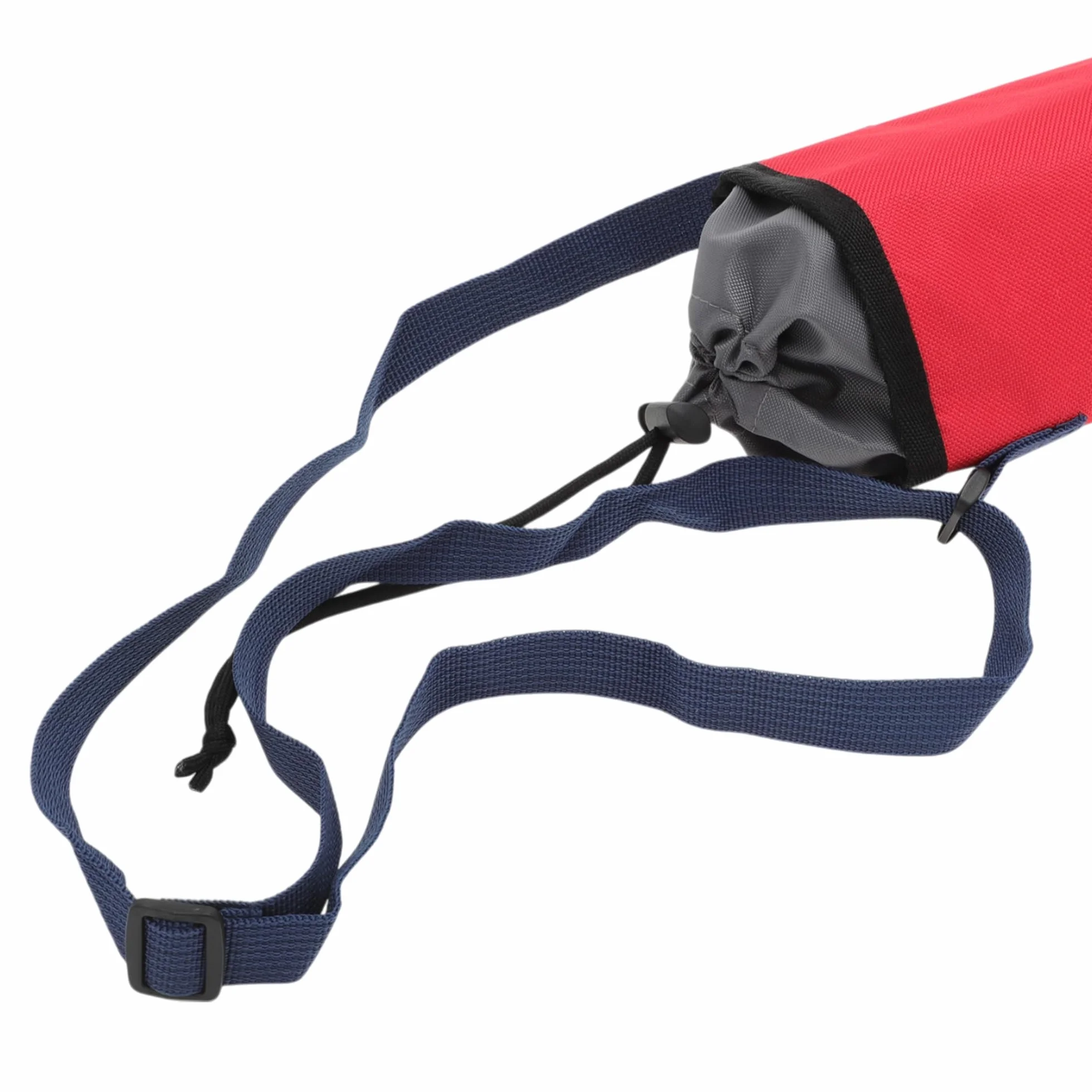 Borsa Isolante per Bottiglia d'Acqua in Tessuto Oxford Cotone Perlato Pellicola in Alluminio Portatile Antiurto con Tracolla Regolabile per Sport All'Aperto, 25x9cm, Rosso