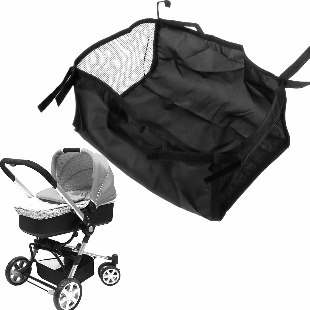 Cestino per Passeggino, Passeggino Borsa portaoggetti Universale, Passeggino Accessori, Passeggino Organizer Borsa Oxford, cestello portaoggetti in Rete, Carrozzina Cestino Inferiore