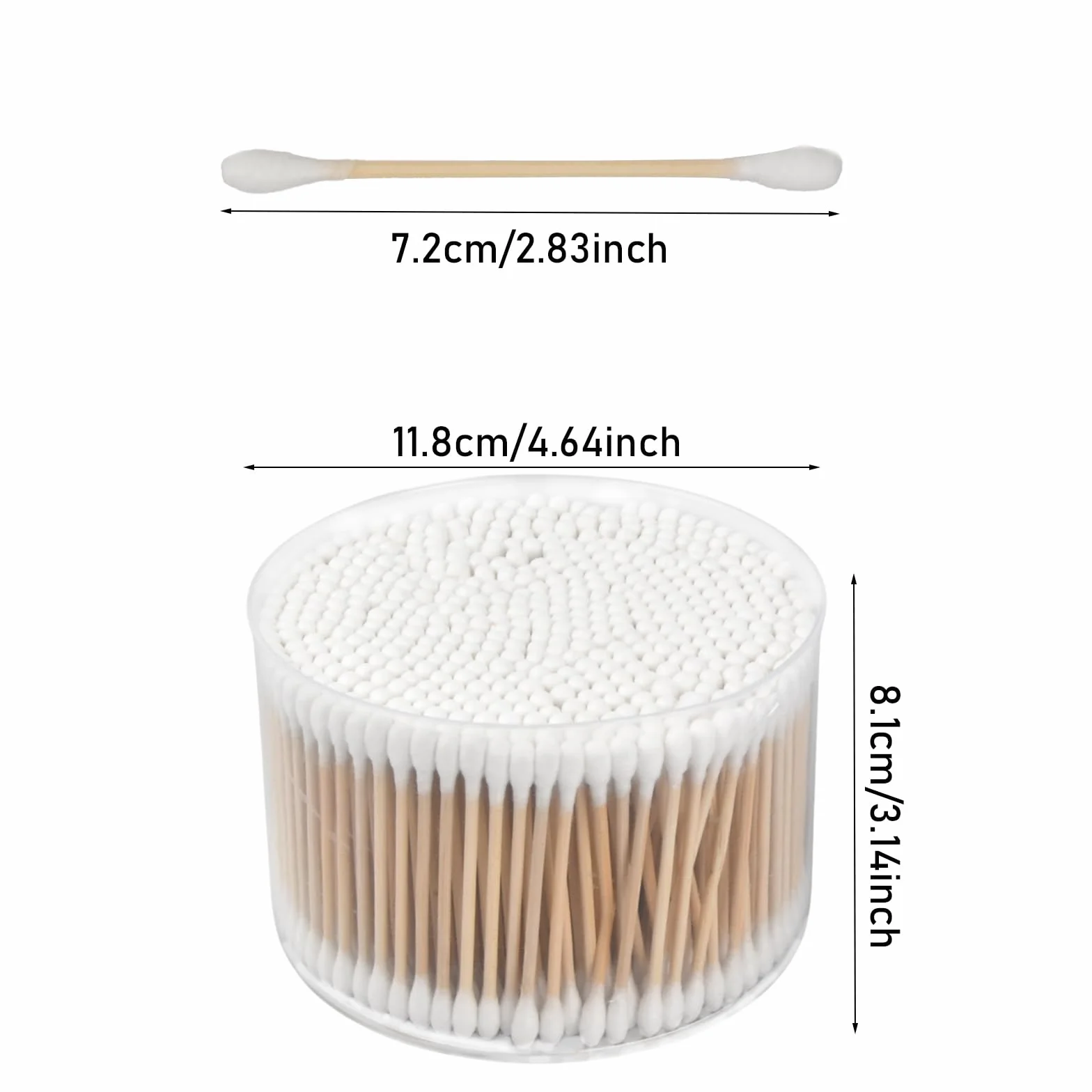 500 Pezzi Bastoncini Cotonati, Cotton Fioc di Bambù, Bastoncini di Ovatta, Bastoncini di Cotone di Bambù, Cotton Fioc per Tamponi di Cotone per la Cura delle Orecchie e Il Trucco