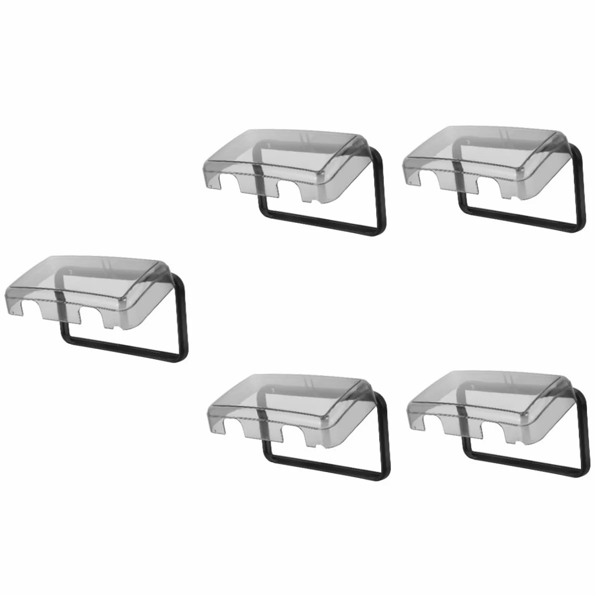 5 Pezzi Copripresa Adesivo per Interruttori e Prese Elettriche Protezione Antischizzo per Uso Ed Design Resistente per Cucina Bagno e Ufficio Trasparente