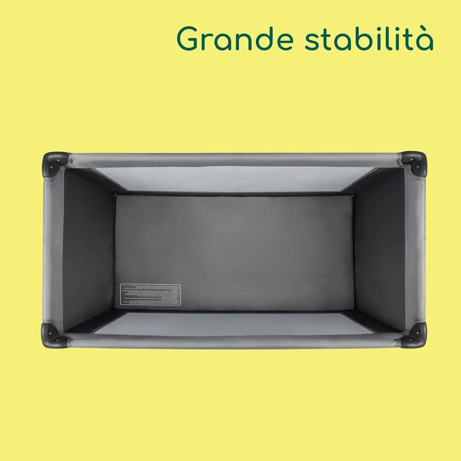 Bebeconfort Soft Dreams Lettino per bambini 0-3 Anni (0-15 kg), Culla da Campeggio con Materasso incluso in fibra di legno e schiuma (60x120 cm), Pieghevole, Borsa da trasporto, Tinted Graphite