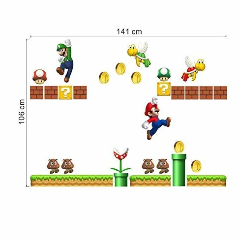Adesivo Super Mario Adesivo da Parete Decorazioni per camerette