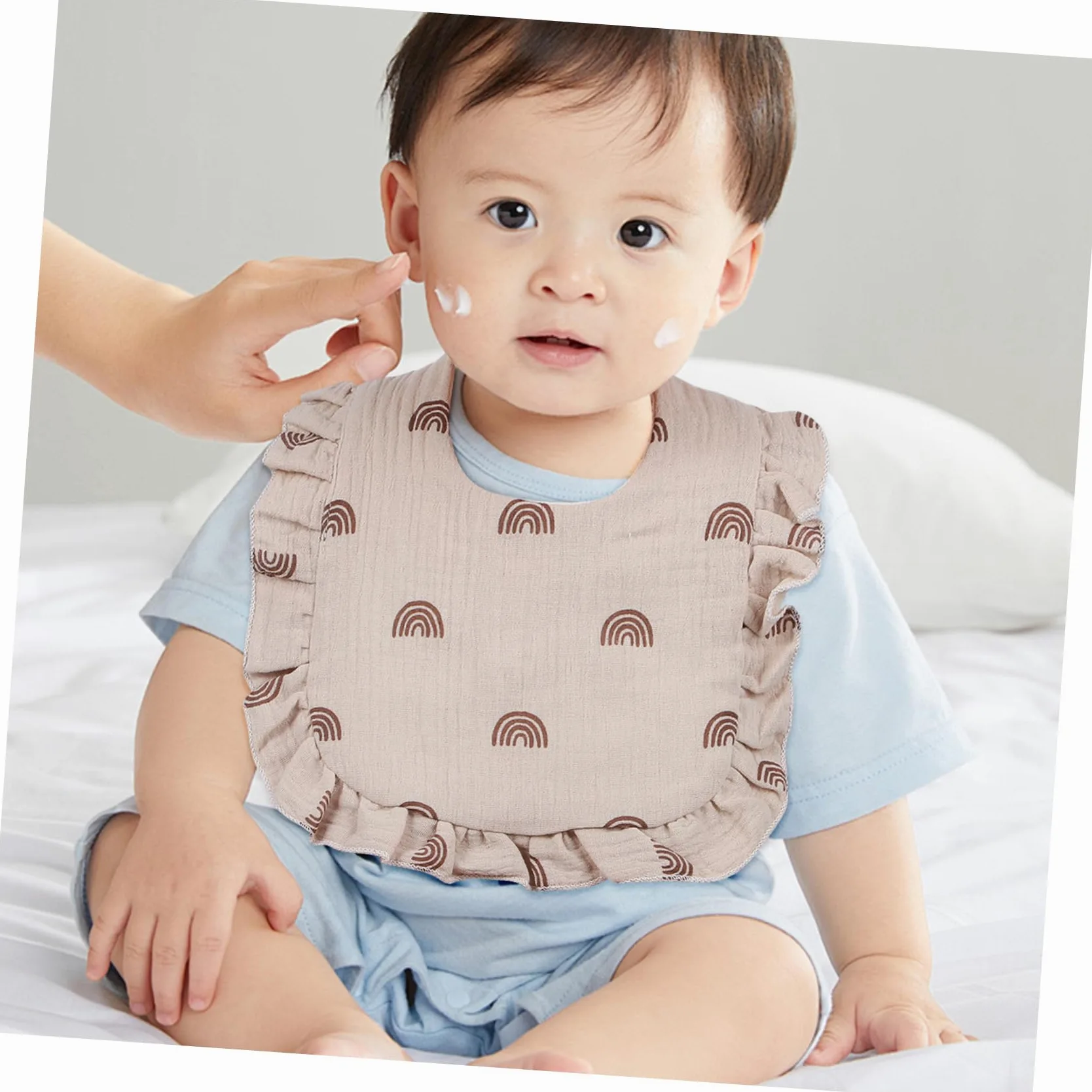 VALICLUD 12pezzi Bavaglini Assorbenti Muslin Per Ragazzo Ragazza Bavaglini Regolabili Con Chiusura Pulsante Per Pappa e Sbavature Unisex Morbido e Assorbente Per Comfort Quotidiano