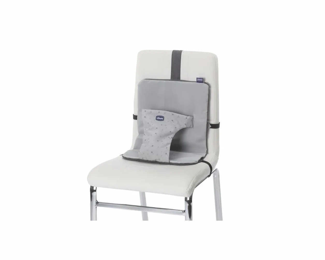 Chicco Wrappy Seggiolino, Seggiolino Portatile da Sedia, Riduttore Sedia per Bambini, in Tessuto Impermeabile, Leggero e Compatto, con Tasca Portaoggetti, 6 mesi+, Grigio