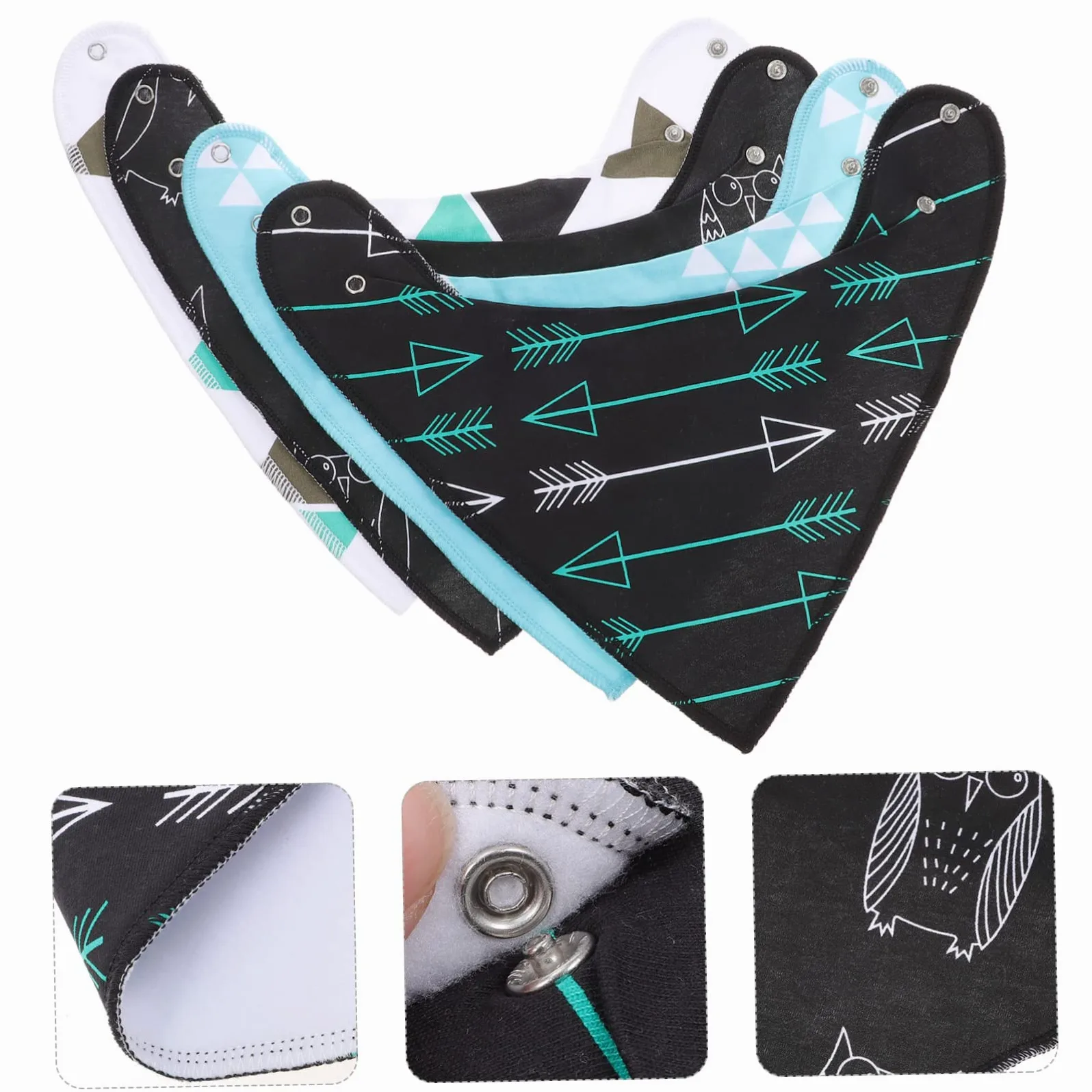Toyvian 12pezzi Bavaglini Per Cotone Impermeabili Da Bandana Assorbente Per Alimentazione e Salivazione Morbidi e Delicati Sulla Per Mesi