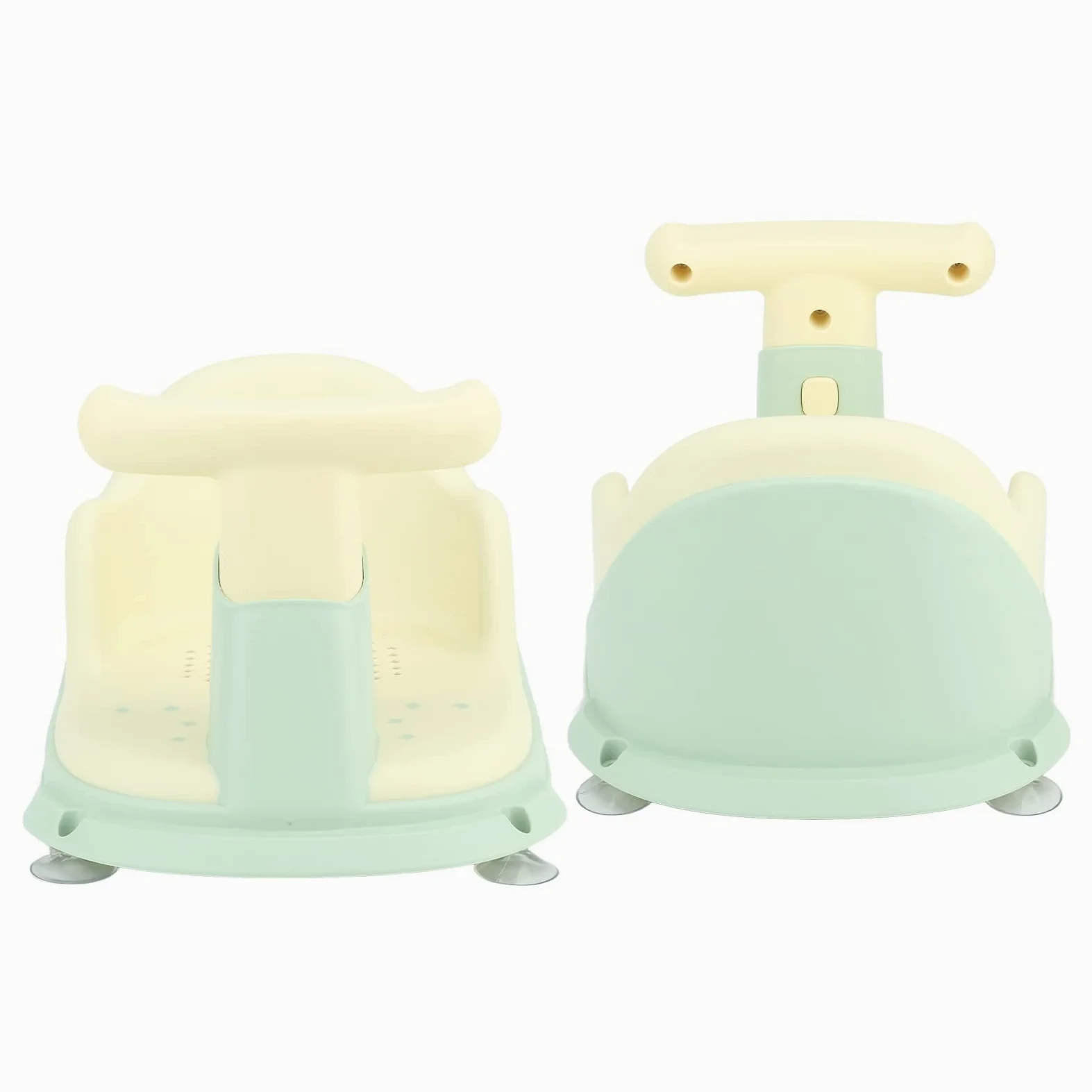 VGEBY Seggiolino da Bagno in Plastica per Neonati, Schienale Regolabile e | Materiale Plastico Antiscivolo, Adatto a Vasche standard. Design Leggero e Pieghevole per Facile riporlo. Compatibile con