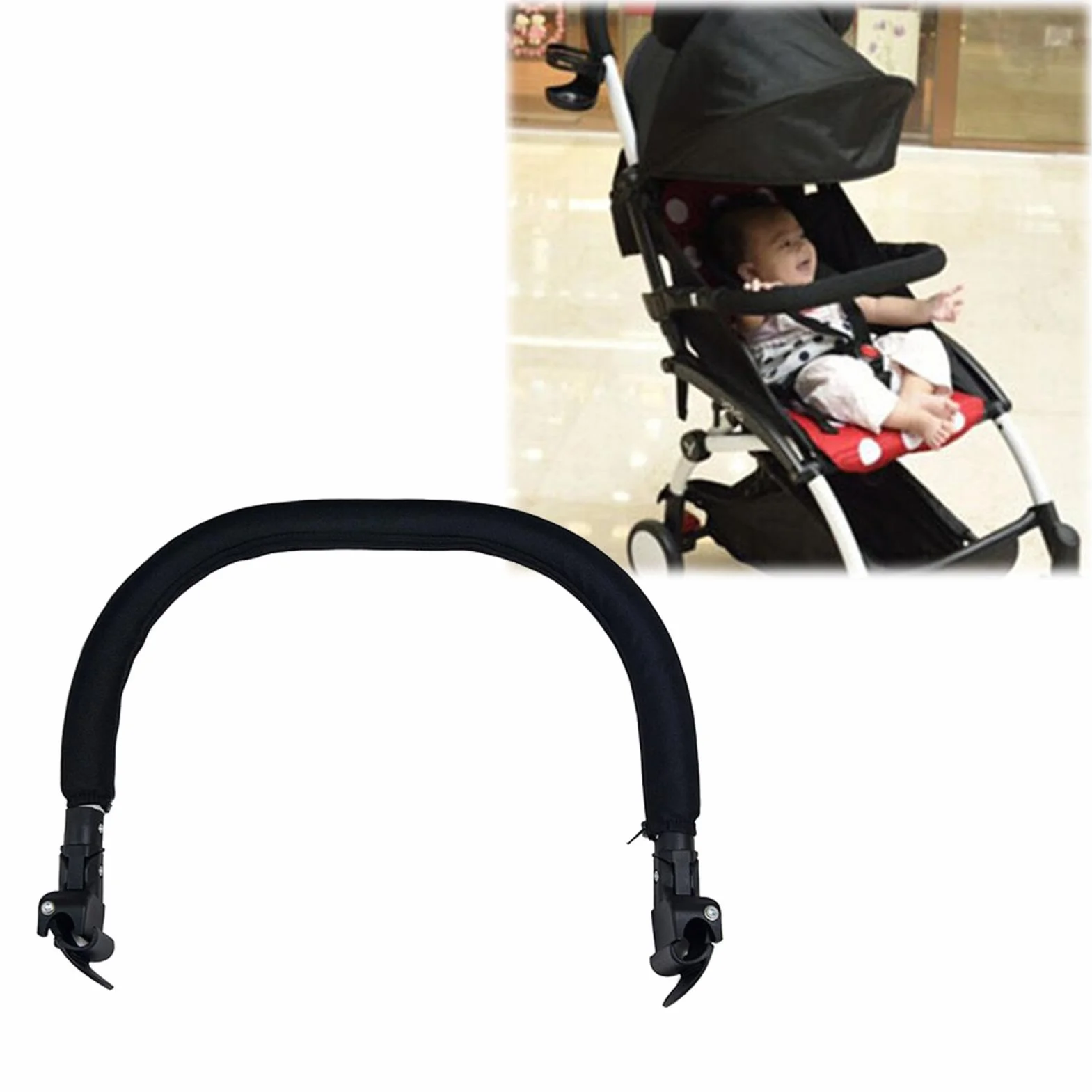 Paracolpi Per Passeggini, Barre Paraurti Per Passeggino Regolabile, Bracciolo Per Passeggino, Maniglia Del Passeggino Regolabile Staccabile Carrello Per Bambini, Per Passeggini
