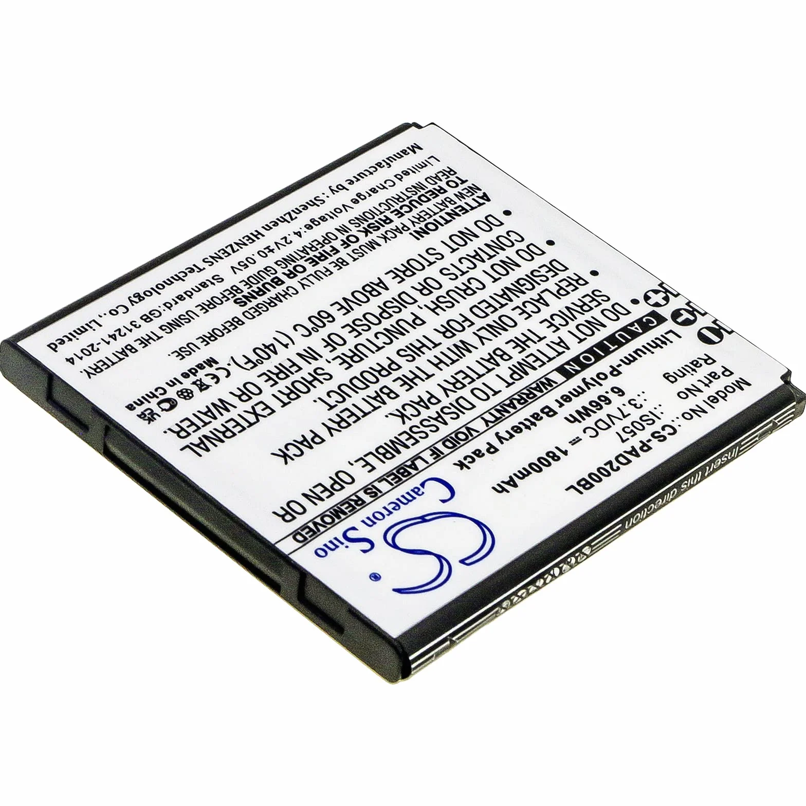 TECHTEK batterie compatibile con [Pax] D200, D200T, IS275 sostituisce IS057 FBA