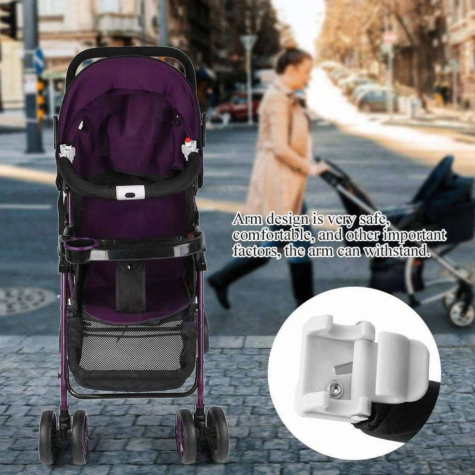 Generico Maniglia del Passeggino Regolabile Staccabile Carrello per Bambini Impugnatura del Paraurti Bracciolo per Passeggino Accessori per Passeggini Dispositivo di Protezione (Black)