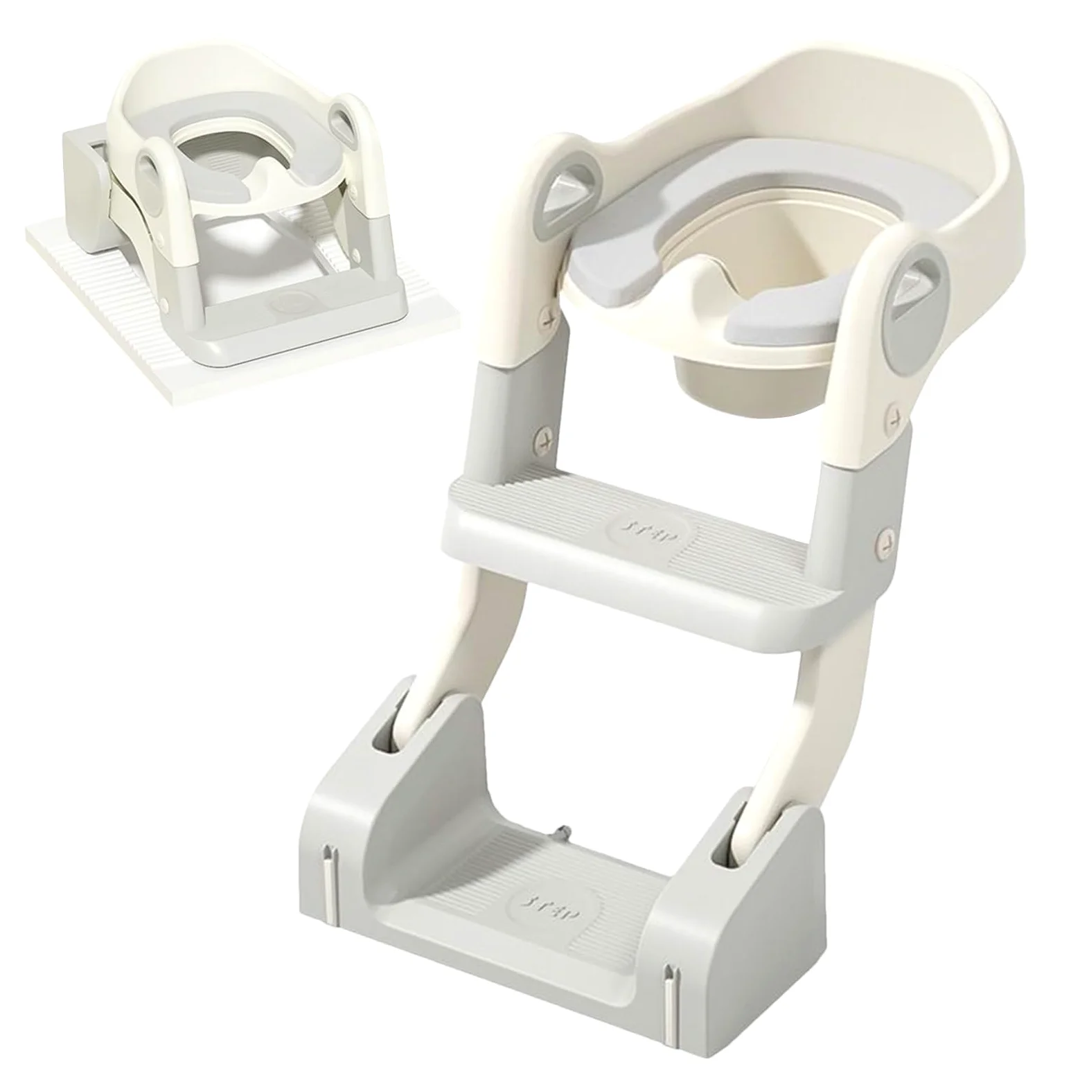 Sedile Wc Per Bambini - Riduttore Regolabile Con Scaletta,Sgabello Passo a Passo per Casa Bagno Asilo Nido Viaggio Auto Escursioni