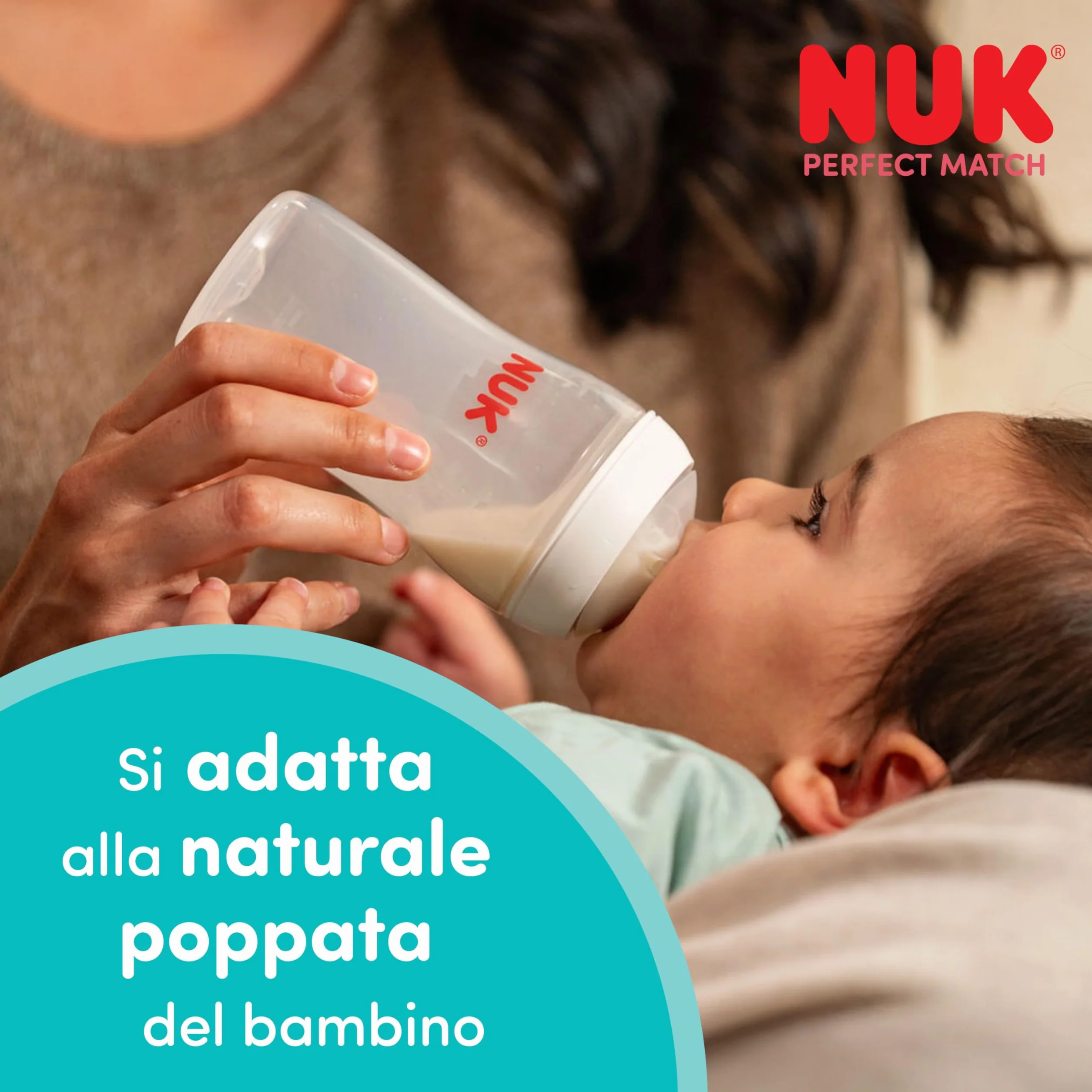 NUK Set biberon Perfect Match | 3+ mesi | Si adatta al palato del bambino | Controllo della temperatura | Sfiato anti-colica | 260 ml | Senza BPA | Tettarella media in silicone | Arcobaleno | 3 pz