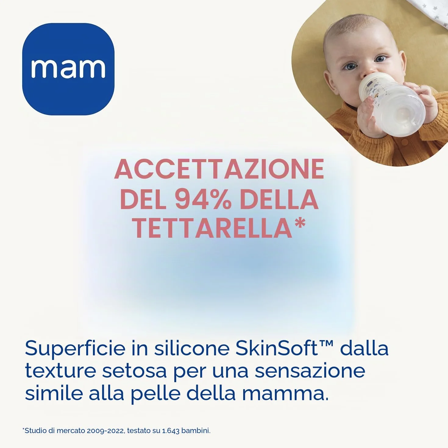 Istruzioni in Lingua Straniera - Mam Easy Active Baby Bottle, Biberon Grande per Apprendimento Ergonomico, Facile da Impugnare, Tettarella N. 3 in Silicone e Coperchio Salvagoccia, 4 Mesi, Blu, 330 Ml