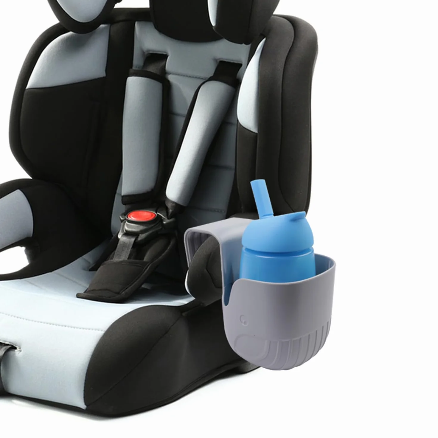 Portabicchieri per Auto, Convertibili, Compatibili con la Maggior Parte dei Seggiolini Auto e Passeggini, Grigio, ABS