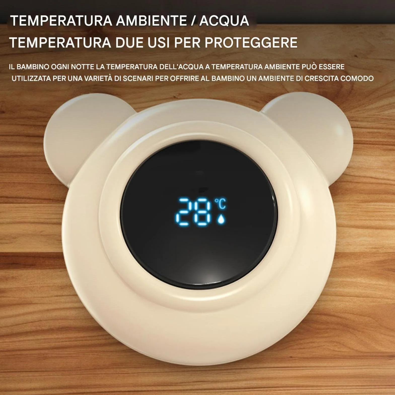 Termometro Digitale Galleggiante Per Il Bagnetto Dei n-eonati - Indicatore Di Temperatura d-ell'acqua Nella Vasca, Display LED Impermeabile, Accessorio Essenziale n-eonati, Per Il Bagnetto Sicuro