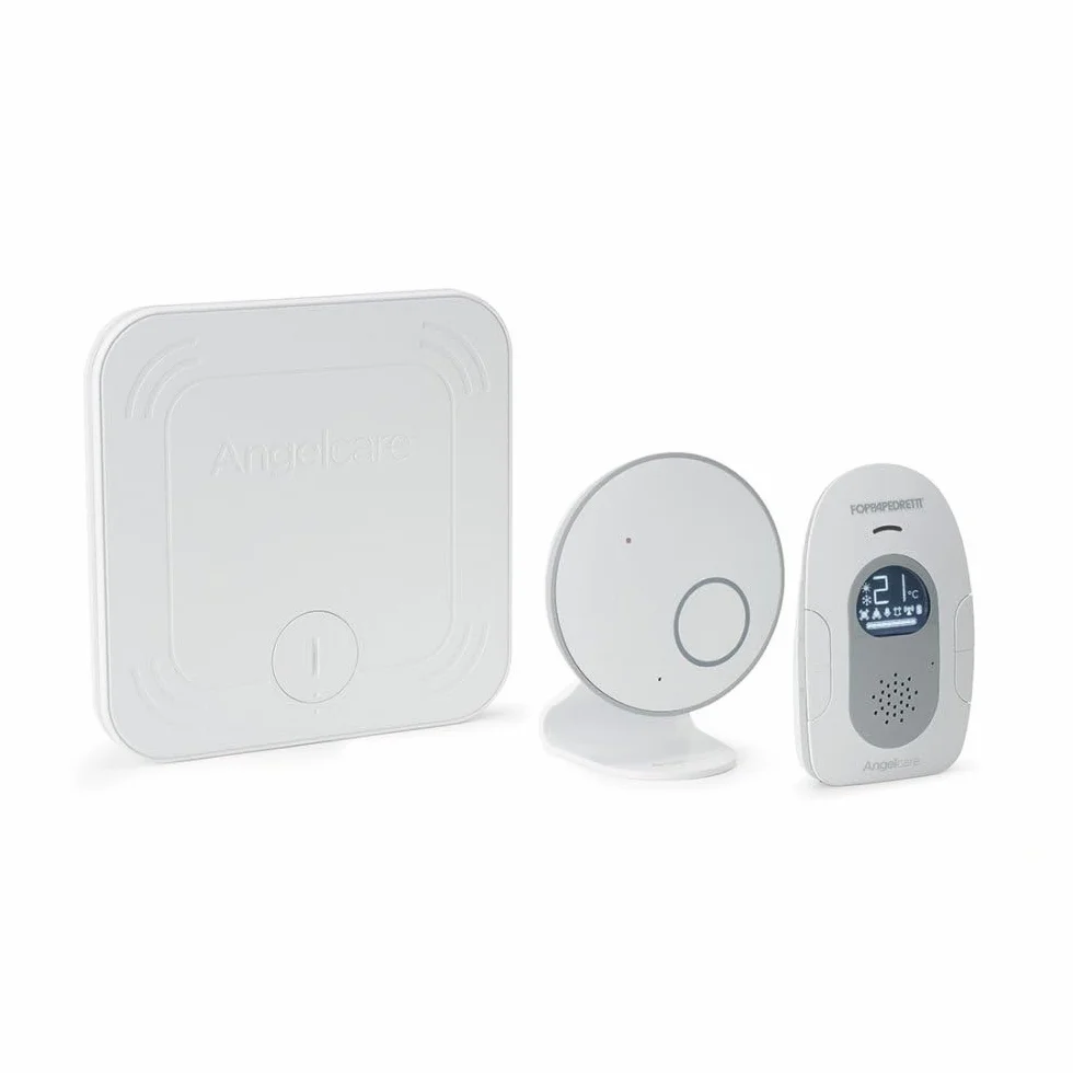 Foppapedretti Monitor Digitale Angelcare AC127, per Neonati Con Sensore Di Movimento, rileva suoni e movimenti, trasmissione digitale e sicura (DECT) a 1.8 GHz con portata fino a 250 metri, Bianco