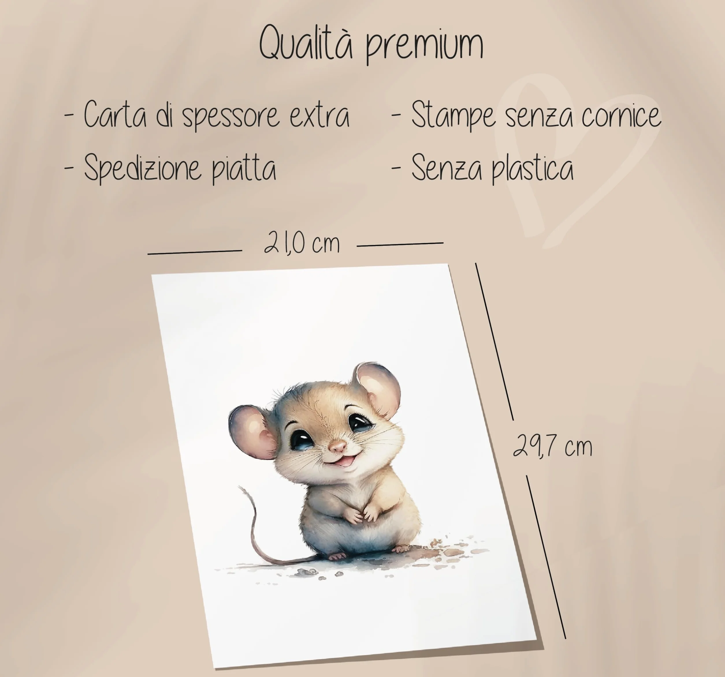 LAVEMA Felici animali della foresta - Poster per la decorazione della stanza dei bambini - per ragazzi e ragazze - decorazione per la cameretta dei bambino - 6 poster 21x30cm senza cornice