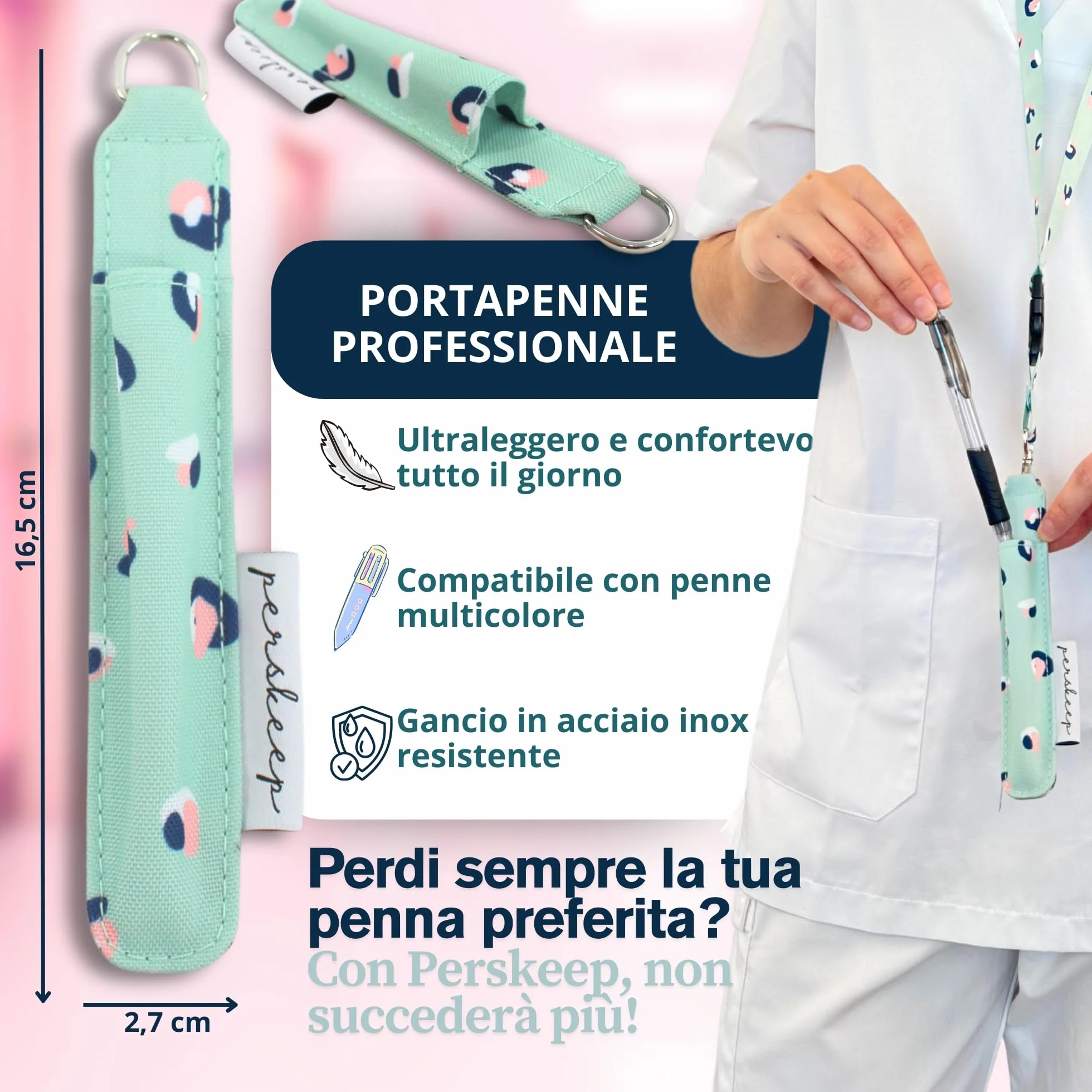 Porta badge infermiere | infermiere accessori | rompifiala infermiera | apri fiale di vetro infermiere | porta penne infermieri da tasca | portachiavi infermiera | regalo infermiera