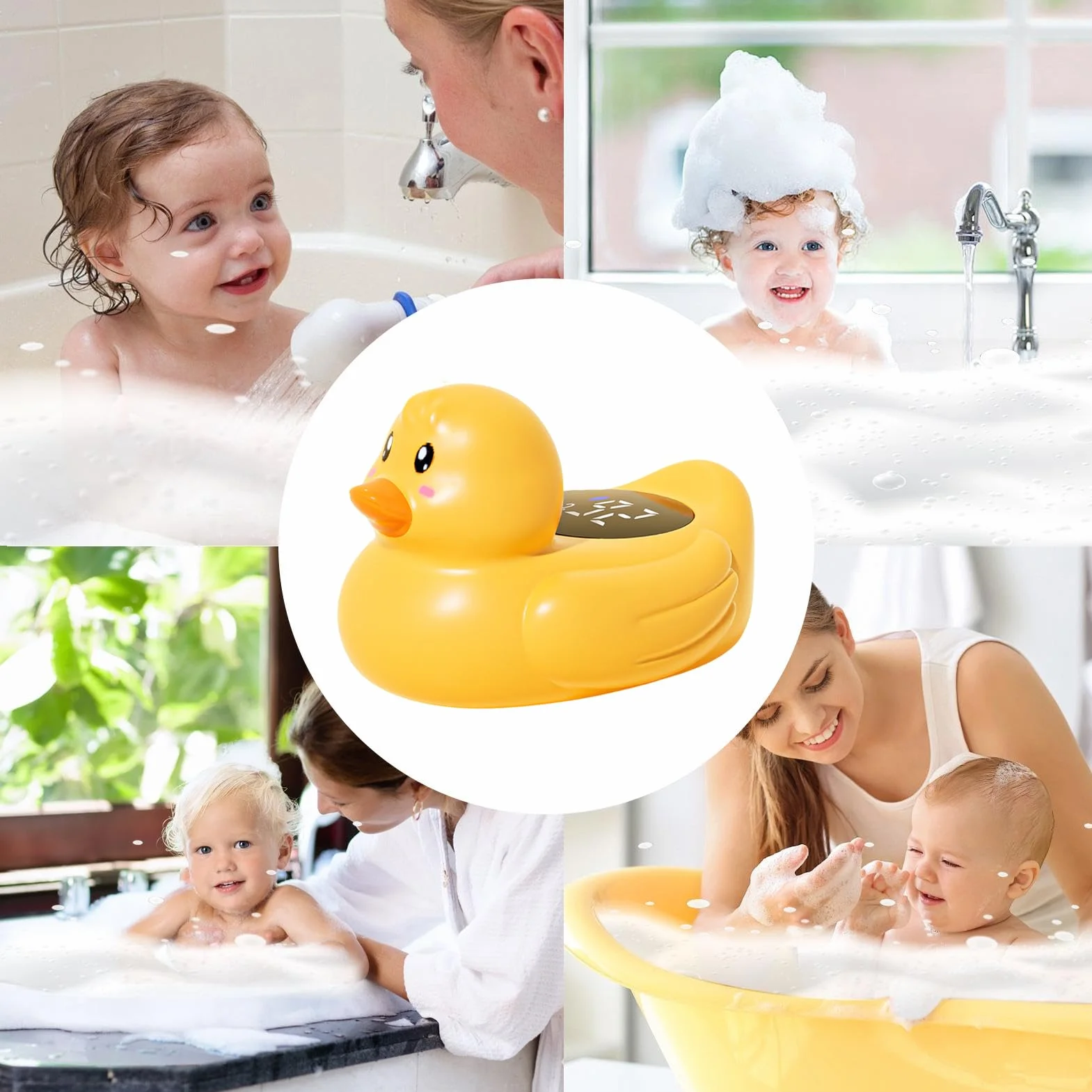 Duck Bath Tempermo Gauge: Termometro Da Bagno D' Galleggiante Impermeabile | Gas Di Temperatura 'acqua LCD Digitale | Giocattolo Da Vasca Del Cartone Animato Per I Bambini
