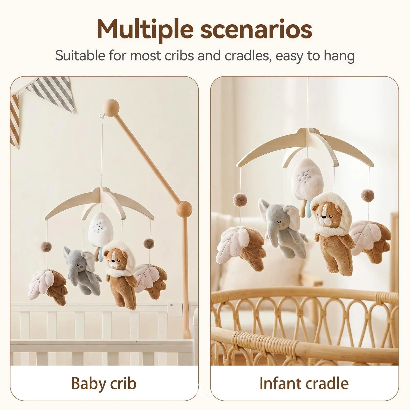 Lettino mobile per bambini, giocattolo di peluche per passeggino, per | Mobile rilassante per lettino, per ragazze, casa, camera da letto, soggiorno, sala giochi, asilo, dormire, viaggi