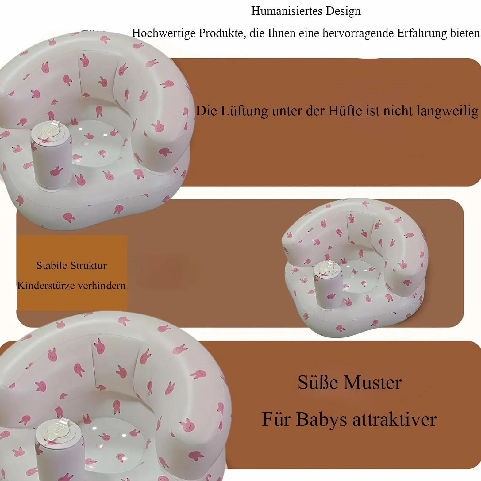 Supporto per la seduta del bambino, gonfiabile, per bambini, per l'apprendimento della seduta, per il pavimento, leggero e portatile, per la schiena del bambino, per l'apprendimento della seduta, per
