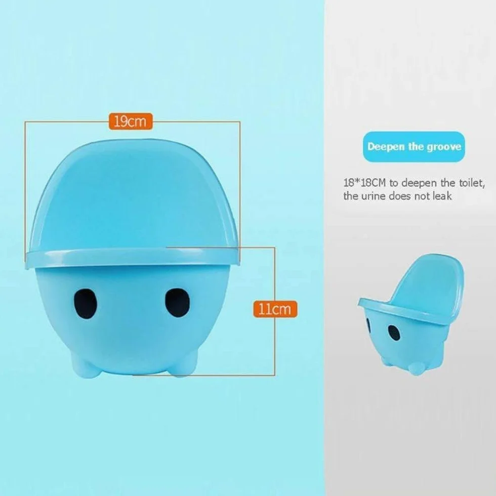 Urnata di Formazione del vasino della Forme della Mucca Sveglia per i Ragazzi con Il Bersaglio di puntamento Divertente, Il Toddler Boy Toilet Pee Trainer - Blu (Color : Purple)