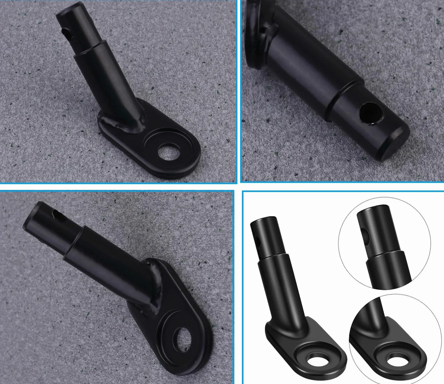 Rimorchio per bicicletta, gancio di traino, adattatore, rimorchio per bicicletta, con perno di sicurezza, per bicicletta, gancio per cani, rimorchio per cani, 2 set
