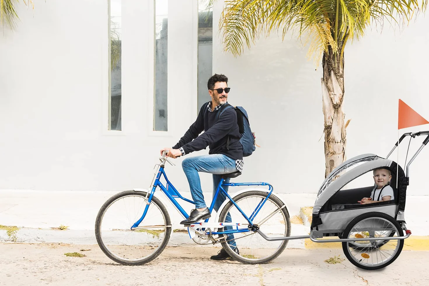 Rimorchio per bicicletta per bambini 3 in 1 14746